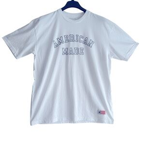 Unisex American Giant “American Made” Graphic T-Shirt – Size M – White